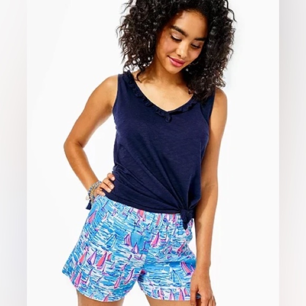 Lilly Pulitzer Lilo Linen Shorts in Boatylicious